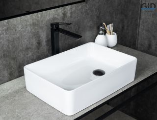 Раковина Gid N1205 51240 накладная белая 50.5x34.5x12.5